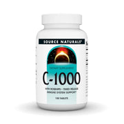 Source Naturals C-1000 time-release tablets bottle for steady vitamin C support.