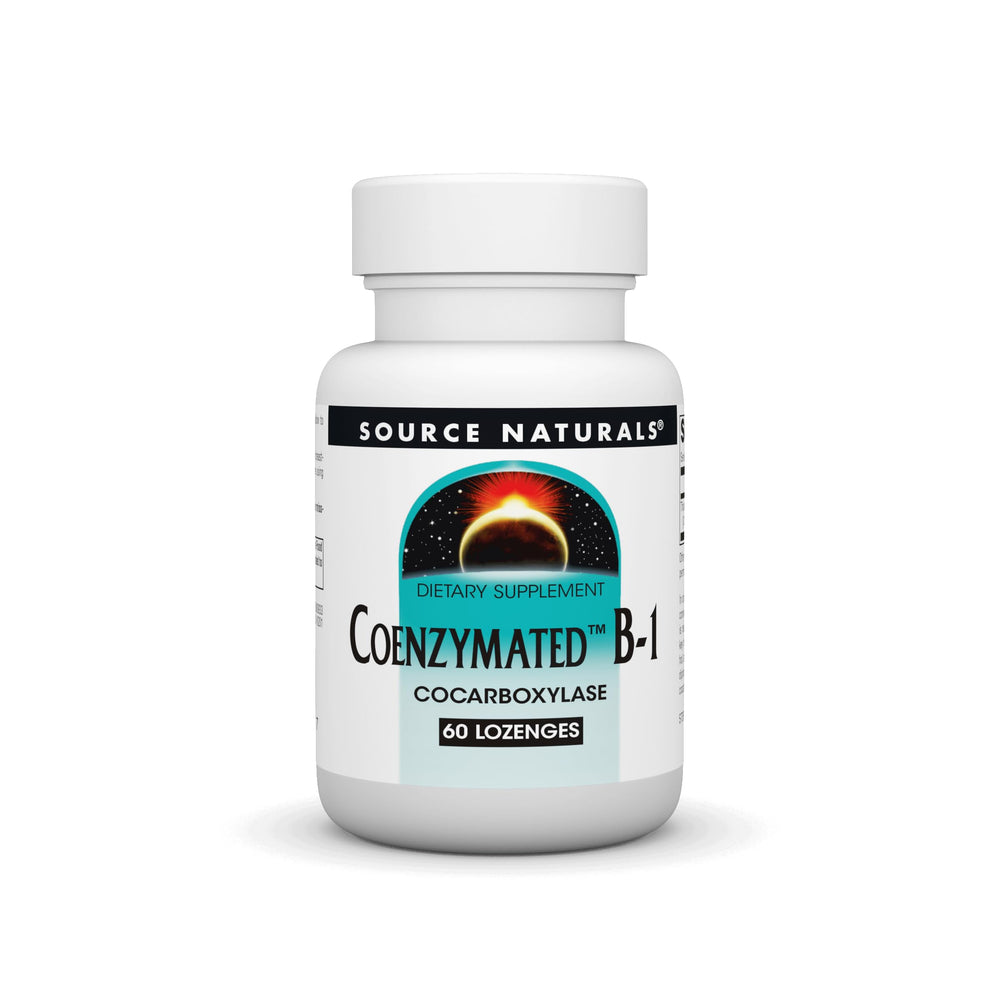 Source Naturals coenzymated B-1 lozenge pack for daily use.