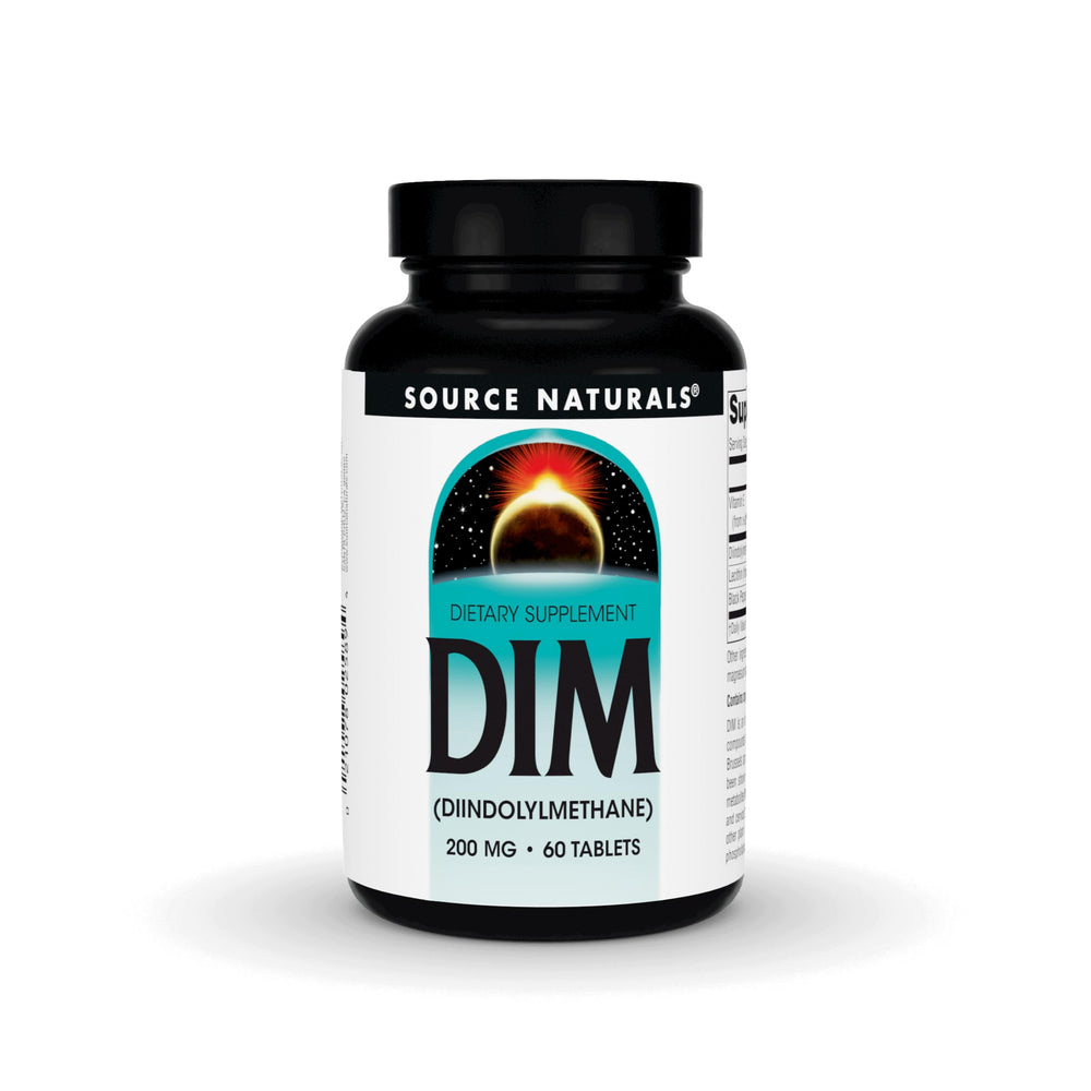 Source Naturals DIM bottle front with capsules for daily use