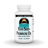 Source Naturals flax seed-primrose oil softgel bottle for daily omega support and skin health