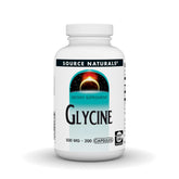Source Naturals Glicina 500 mg en botella, apoyo a la síntesis de proteínas.