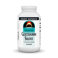 Source Naturals glucosamine sulfate powder in tub for joint support