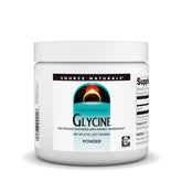 Source Naturals Glycine powder tub showing packaging for easy protein synthesis support.