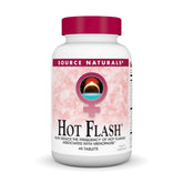 Source Naturals Hot Flash bottle front shows a plant-based option for menopausal comfort.