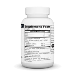 Source Naturals Hyaluronic Acid bottle back highlighting low molecular weight blend