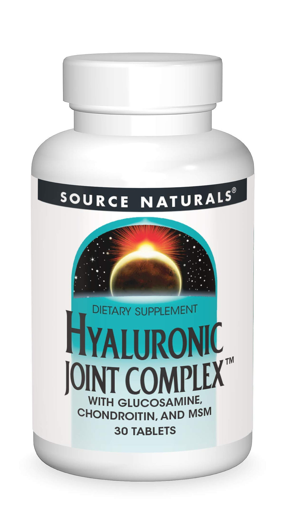 Source Naturals Hyaluronic Joint Complex bottle supports daily joint health.