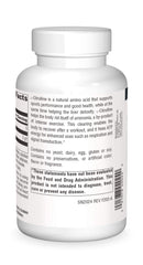 Source Naturals L-Citrulline label shows ingredients and daily dosage.