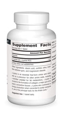 Close-up of L-Lysine tablets from Source Naturals with smooth texture
