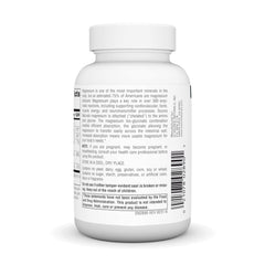 Source Naturals magnesium glycinate bottle pour showing convenient dosing for daily use