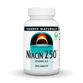 Source Naturals Niacin 250 tablets bottle for daily metabolism support