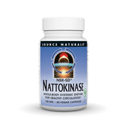 Source Naturals NSK-SD nattokinase bottle showing the systemic enzyme design for circulation support