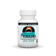 Source Naturals Pycnogenol bottle front, antioxidant-rich formula for daily wellness.