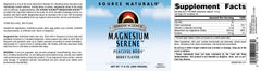 Source Naturals Serene Magnesium Serene Berry jar close-up highlighting the label.