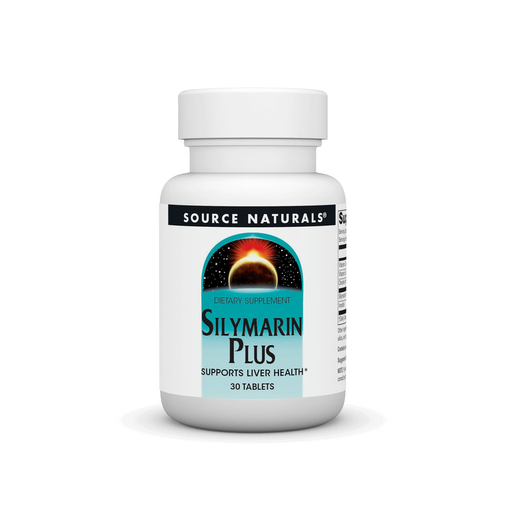 Source Naturals Silymarin Plus bottle front highlights liver support
