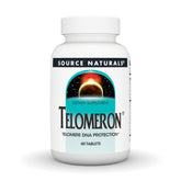 Source Naturals Telomeron bottle front highlighting quality telomere support.