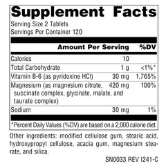 Source Naturals Ultra-Mag ingredients panel reveals diverse magnesium forms.
