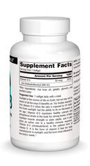 Bottle tilting to pour Source Naturals Vitamin D-3 softgels for daily use.