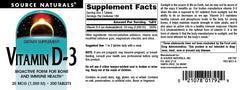 Daily dose imagery of Source Naturals Vitamin D-3 for easy intake