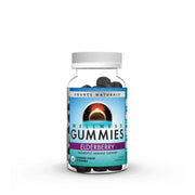 Source Naturals Wellness Elderberry Gummies bottle with gummies suggesting daily immune support
