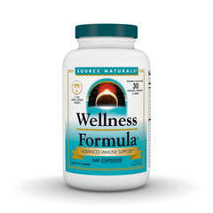 Source Naturals Wellness Formula bottle pouring for daily immune support