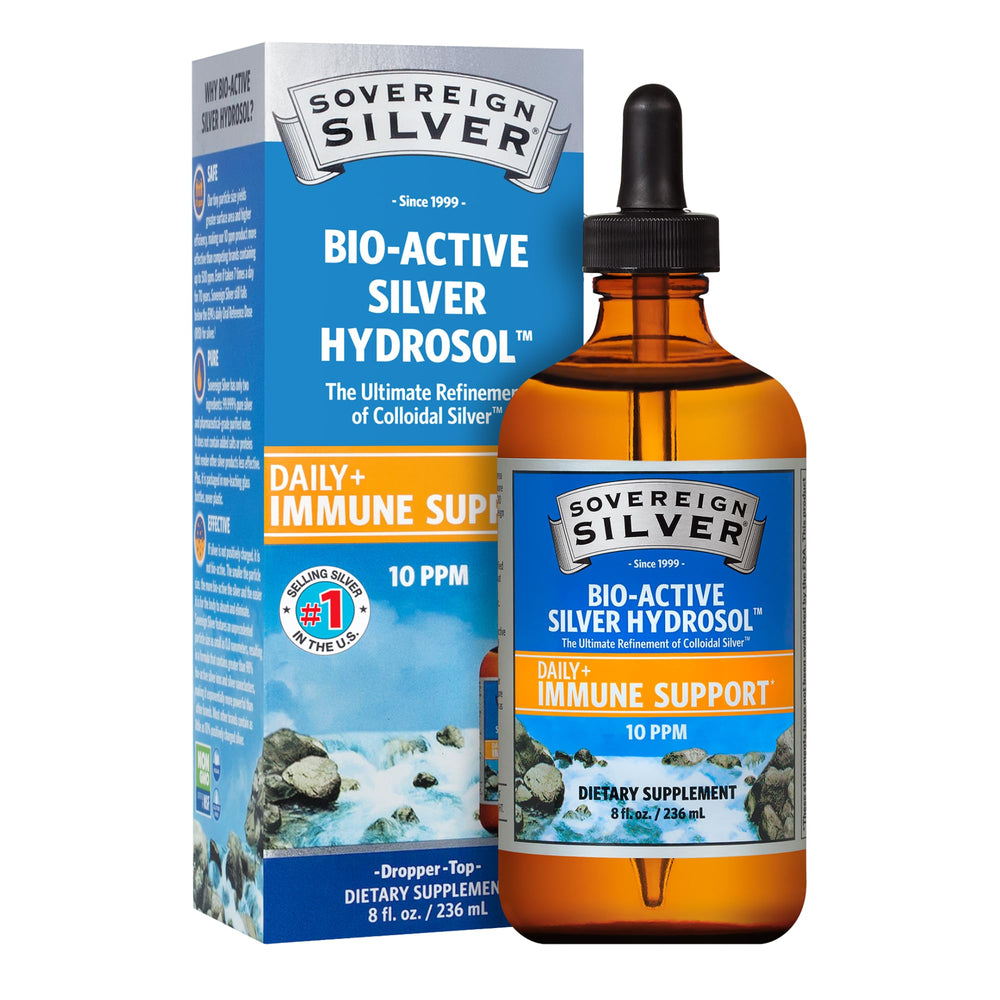 Sovereign Silver immune support bottle label for everyday wellness