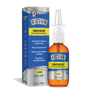 Sovereign Silver spray nasal, bote visible, para alivio de congestión y respiración más clara.