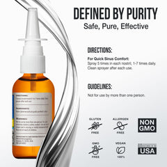 Dispensing spray action with Sovereign Silver for quick nasal application