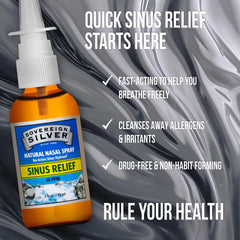 Front packaging of Sovereign Silver two-bottle set