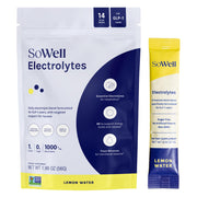 SoWell Electrolytes lemon bottle pour for quick hydration on the go