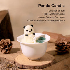 SOXCOMFY Panda candle matte finish detail enhances modern decor