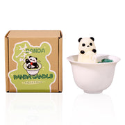 SOXCOMFY Snow Tea Panda Candle close-up panda sculpture enhances decor and fragrance