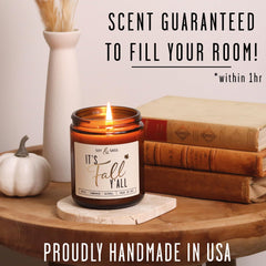 Soy and Sass 9oz jar candle warms rooms with spicy sweet autumn aroma