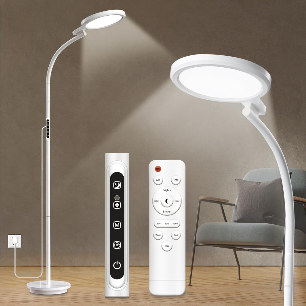 Sozapooty light therapy lamp front view delivering 10,000 lux for mood-boosting mornings