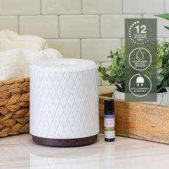 SpaRoom Athena mist output illustrating even ultrasonic diffusion in larger spaces