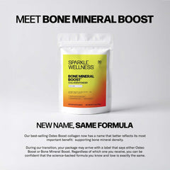 Sparkle Wellness Bone Mineral Boost orange-smoothie glass for a versatile daily boost