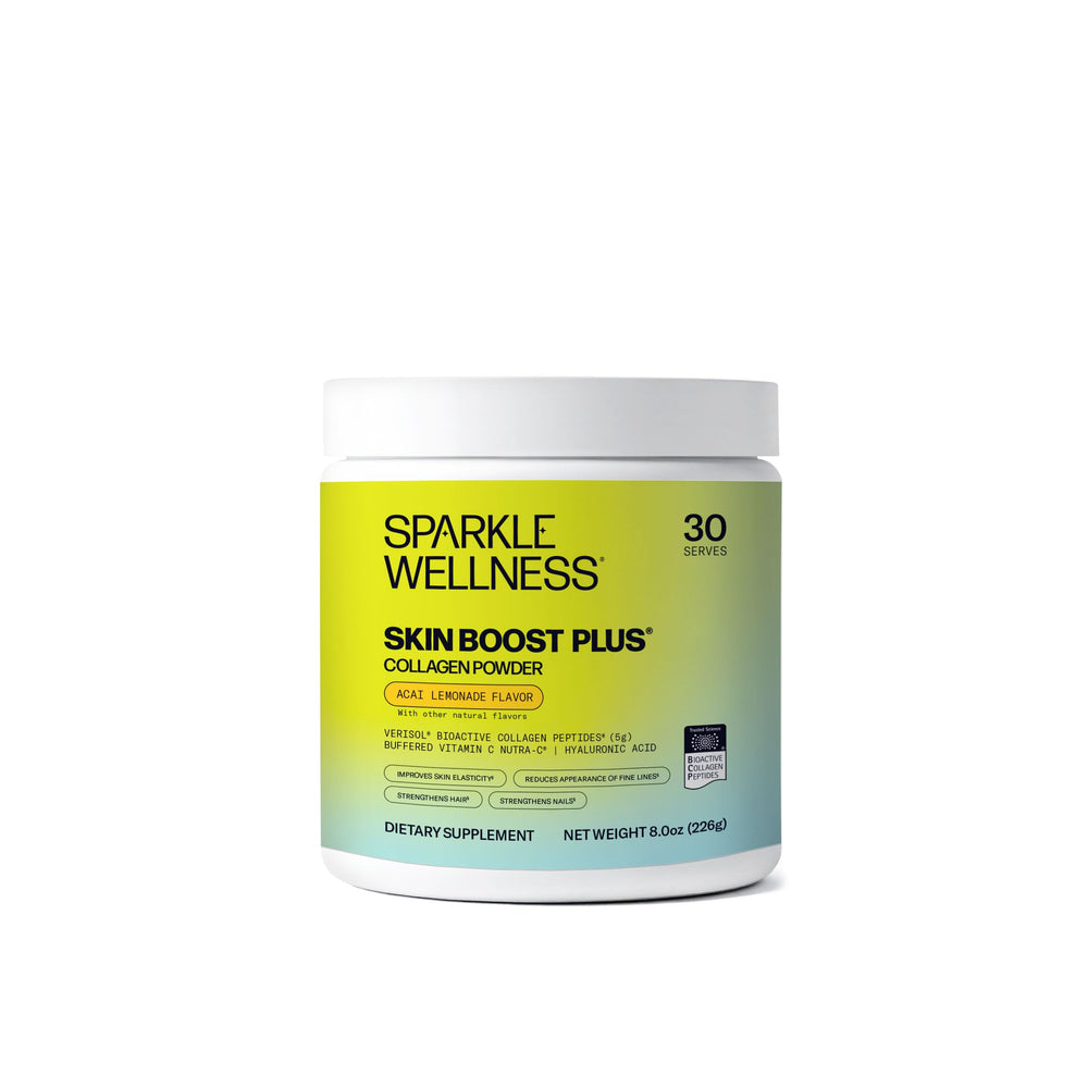 Sparkle Wellness VERISOL collagen powder jar for easy daily skin support