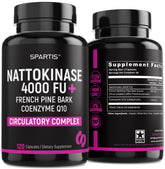 SPARTIS nattokinase bottle pour for circulatory wellness