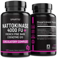 SPARTIS nattokinase bottle pour for circulatory wellness