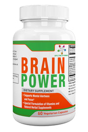 Spectra Vitamins Brain Power bottle showcases a non-stimulant focus support formula.
