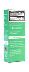 SpectraSpray D3 + K2 spray showing drop-dispense action and fast absorption.