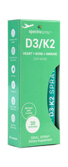 SpectraSpray D3 + K2 spray with fruity mint flavor for easy daily supplementation.