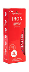 SpectraSpray Iron spray packaging showing orange flavor and vegan formula