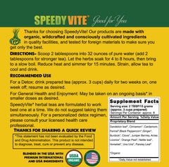SpeedyVite Liver Detox Tea roasted dandelion image emphasizes a detox-friendly ingredient.