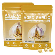 SpenHerb aged garlic extract softgels bottle for daily immune support.