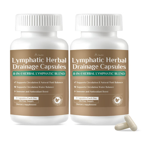 SpenHerb lymphatic drainage capsules bottle supports daily balance and comfort.