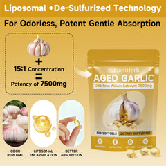 SpenHerb odorless garlic softgels in packaging for convenient daily use.
