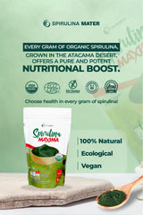 SpirulinaMater Atacama desert-grown spirulina pouch ensures purity