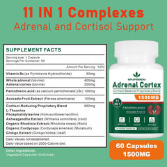 Spliferkou 11-in-1 ingredients image highlights comprehensive adrenal support