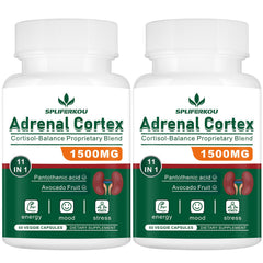 Spliferkou adrenal support bottle and capsules for balanced cortisol and steady energy