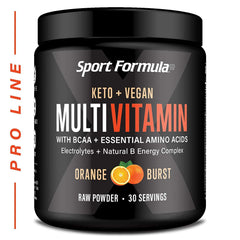 Sport Formula 99 multivitamin powder orange burst bottle pour for daily energy support